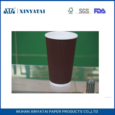 China Aislados impresión Multi Color de la ondulación de papel Copas, biodegradables de papel Espresso Cups proveedor