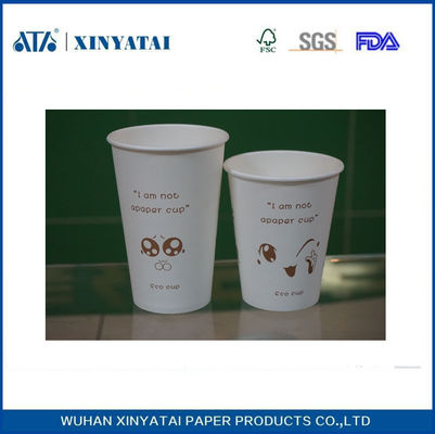 China Biodegradables blancos desechables Copas de papel con el logotipo personalizado de impresión proveedor