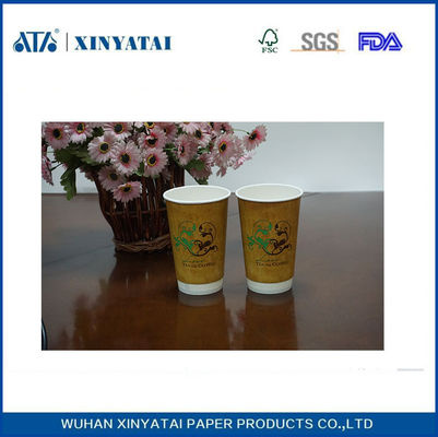 China Doble pared desechables de papel tazas de café / Reciclado de Papel Impreso Espresso Cups proveedor