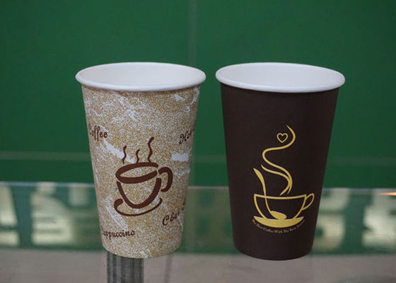 China Tazas de papel 16OZ de la bebida caliente disponible de un sólo recinto o logotipo doble de la pared impreso proveedor