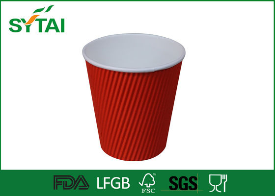 China Tazas de papel de la ondulación líquida de la impermeabilización, taza de papel del café disponible 12oz proveedor