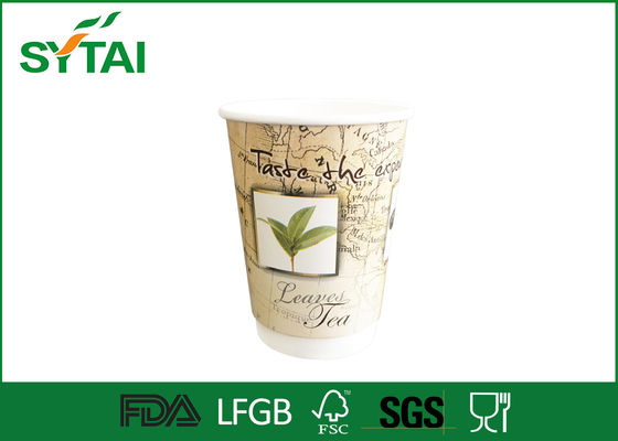 China Tazas dobles amistosas biodegradables del papel de empapelar de Eco para el embalaje del té/del café proveedor