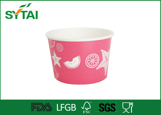 China Cuenco de ensalada disponible de encargo de las tazas de papel del helado de la impresión con las tapas proveedor
