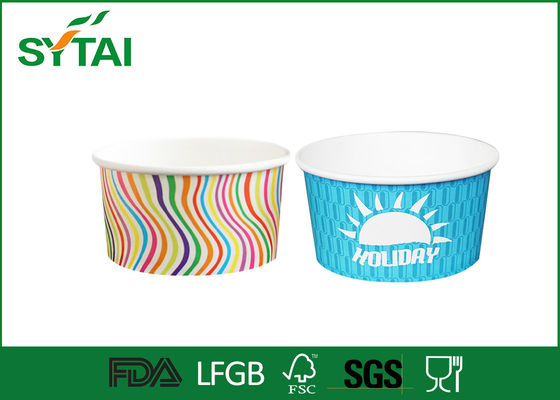 China 4 oz Impreso Frozen Yogurt taza de papel, desechables Copas de helado con PE Coated Paper proveedor