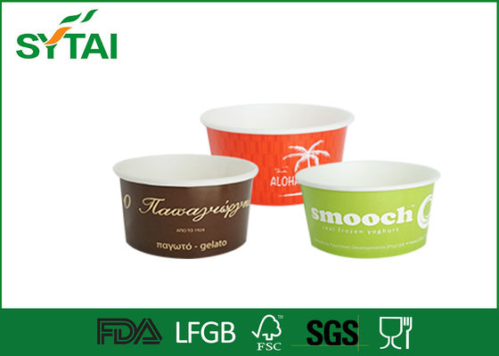 China 20 oz Doble PE revestimiento de papel de helado Copas / Paper Cup yogurt respetuoso del medio ambiente proveedor
