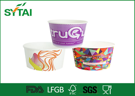 China Logotipo personalizado vasos desechables de papel de helado de yogur o leche 16 oz Rojo Blanco Multi Color proveedor