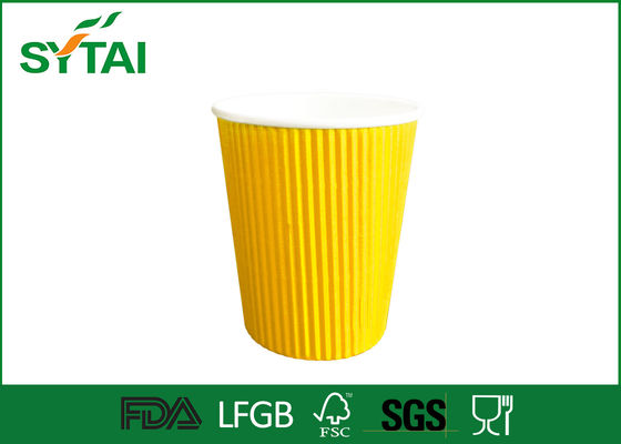 China Personalizadas de la ondulación de papel tazas de café, Personalizadas Copas de papel al por mayor de 4 oz - 12 oz proveedor