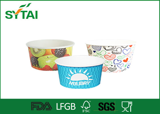 China El helado de la impresión ahueca los envases disponibles personalizados de papel del helado de la comida fría proveedor