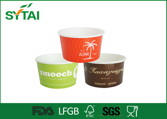 China tazas de papel del helado 16oz/papel disponible biodegradable de los cuencos del helado proveedor