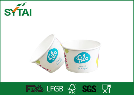 China La aduana de 4 onzas espesa las tazas de papel del helado, tazas de papel disponibles con las tapas proveedor
