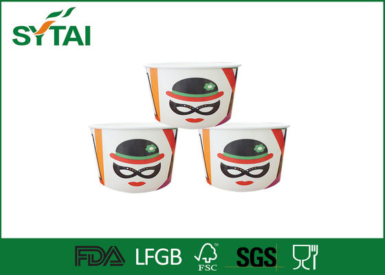 China Tazas de encargo del helado del papel del logotipo/diseño de carácter de papel biodegradable de los cuencos del helado proveedor