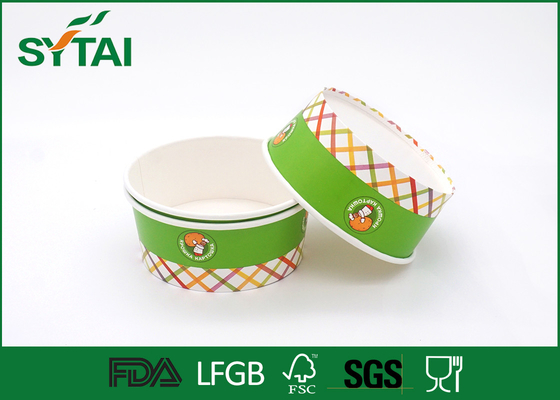 China El FDA/el SGS/ISO9001 modificaron las tazas de papel del helado para requisitos particulares que imprimían para las frutas proveedor