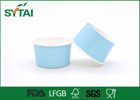 China Tazas de papel recicladas logotipo azul del helado, cuencos disponibles del helado de Customizea proveedor