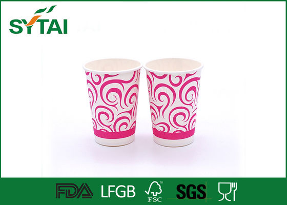 China Diseño rosado del círculo impresión reciclada 8 onzas del flexo de la taza de papel de la impresión de Flexo proveedor