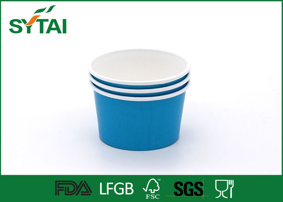 China Las tazas biodegradables del helado del papel azul, PE cubrieron los materiales proveedor
