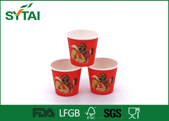 China Imágenes de carácter taza de papel roja impresa 2,5 onzas con el papel de categoría alimenticia proveedor