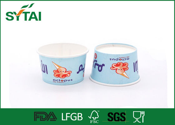 China Disponible espese las pequeñas tazas de papel del helado con la impresión de Flexo, 4 onzas proveedor