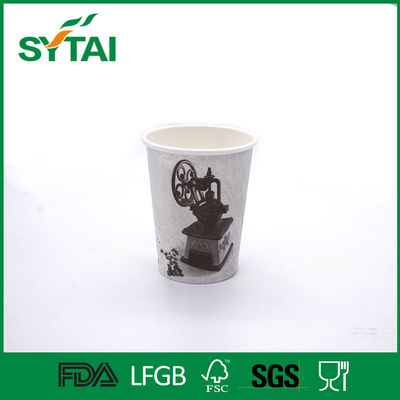 China Las tazas de papel de un sólo recinto cubiertas PE de las bebidas calientes para el café/el té, crean para requisitos particulares proveedor