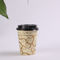 12 oz logotipo impreso sola pared Copas de papel para bebidas calientes, desechables tazas de café con tapas proveedor