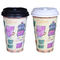 12 oz logotipo impreso sola pared Copas de papel para bebidas calientes, desechables tazas de café con tapas proveedor