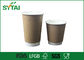 Impresión en offset biodegradable del aislamiento de calor de las tazas de café del papel de empapelar del doble de Kraft proveedor