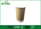 Impresión en offset biodegradable del aislamiento de calor de las tazas de café del papel de empapelar del doble de Kraft proveedor