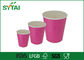 Tazas disponibles impermeables rosadas del café express con las tapas, logotipo acanalado grabado en relieve proveedor