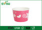 Cuenco de ensalada disponible de encargo de las tazas de papel del helado de la impresión con las tapas proveedor