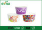 Logotipo personalizado vasos desechables de papel de helado de yogur o leche 16 oz Rojo Blanco Multi Color proveedor