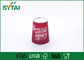 Tazas de papel de la ondulación de encargo roja del logotipo para las bebidas del frío, taza de papel personalizada proveedor