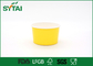 El helado de papel amarillo modificado para requisitos particulares simple rueda logotipo disponible impreso proveedor