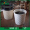 Las tazas de papel de grabación en relieve creativas de la ondulación del logotipo, las tazas de café disponibles calientes modificadas para requisitos particulares diseñan proveedor