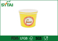 El helado de encargo impreso colorido amarillo ahueca respetuoso del medio ambiente disponible proveedor
