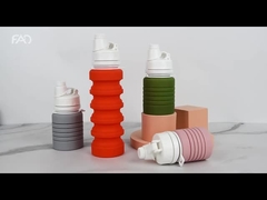 Botella de agua de silicona de calidad alimentaria de tipo PP plegable 350ml 550ml 750ml