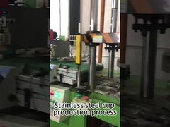 16 Envases de copas cilíndricas de acero inoxidable a medida