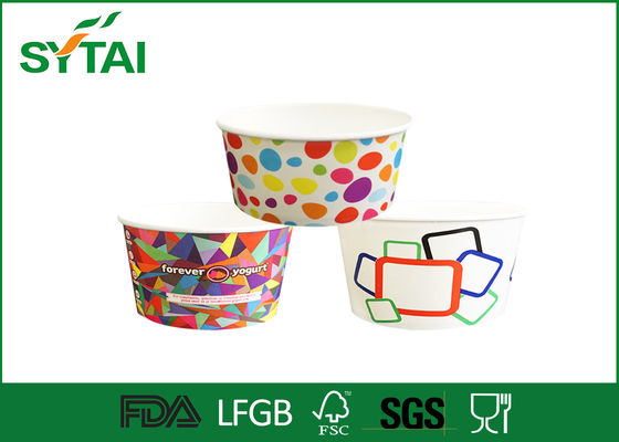 China Pequeño Personalizadas yogurt y helado de papel Copas con tapas, papel Bowls 2 oz proveedor