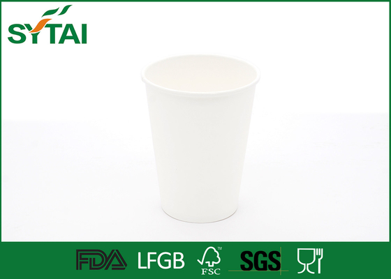 China Tazas de té disponibles claramente blancas de las tazas de papel del PLA de la impresión modificadas para requisitos particulares proveedor