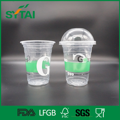 China Muchos clasifican las tazas plásticas disponibles de encargo, envase del plástico transparente con la tapa proveedor