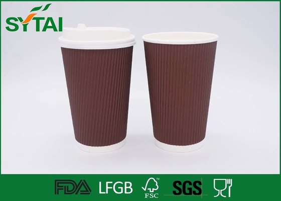 China El bulto crea las tazas de papel de la ondulación para requisitos particulares, tazas disponibles aisladas para las bebidas calientes proveedor